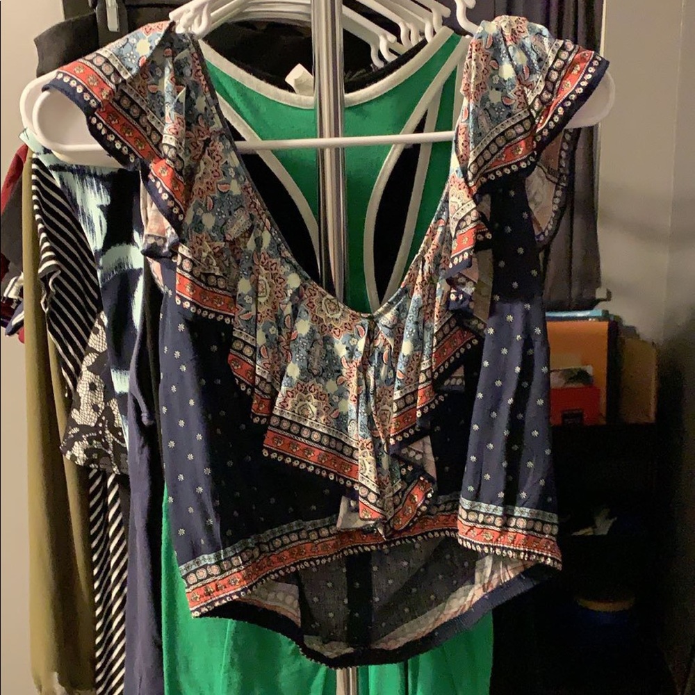 Charlotte Russe off shoulder crop top